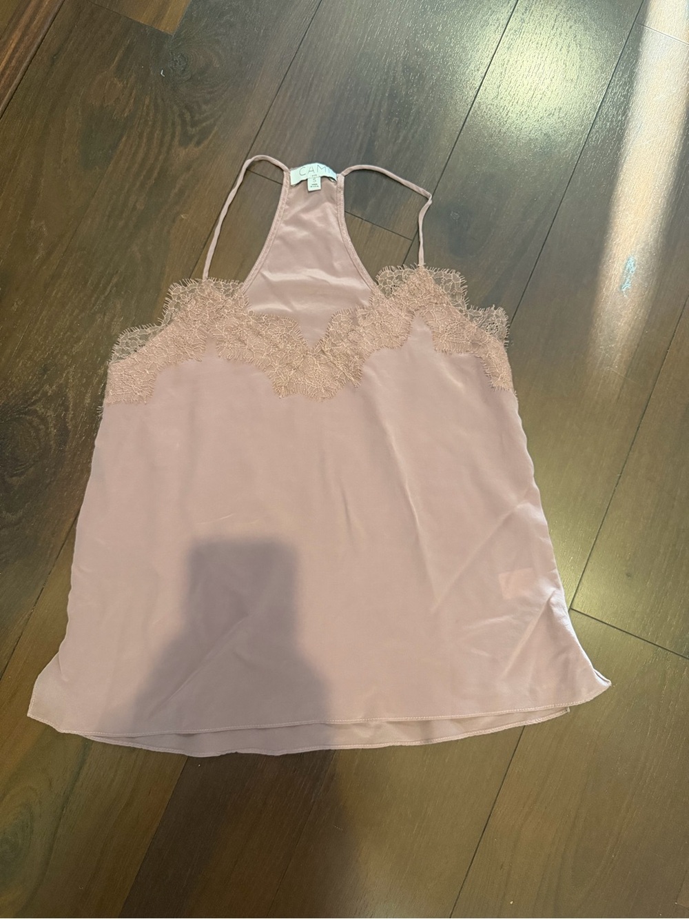 Cami nyc silk lace racerback tank top blouse shirt small women